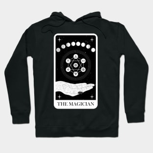 Magician Tarot Card Moon Phase Pentagram Hoodie